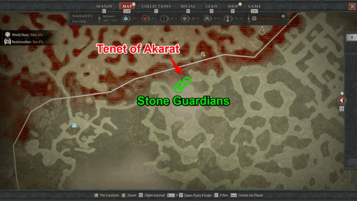Diablo 4 Tenet of Akarat Map