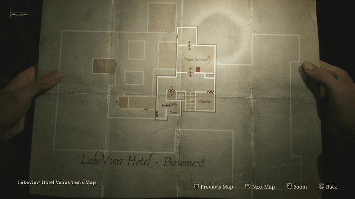 Lakeview Hotel Otherworld Basement - Venus Tears Map