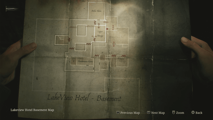 Lakeview Hotel Otherworld Basement Map