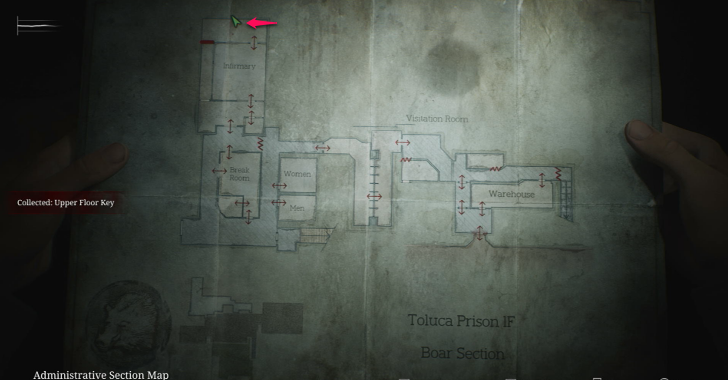 Upper Floor Key map loc