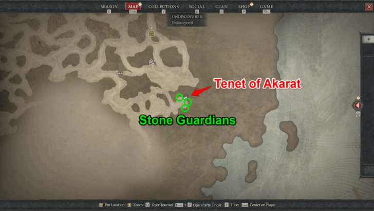Diablo 4 Tenet of Akarat Map