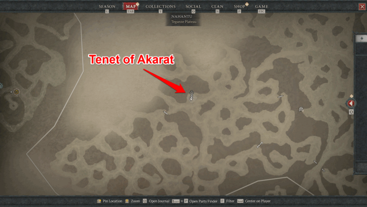 Diablo 4 Tenet of Akarat Map