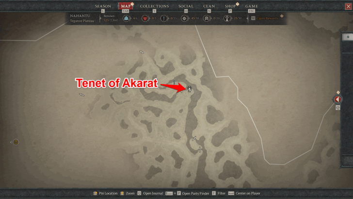 Diablo 4 Tenet of Akarat Map