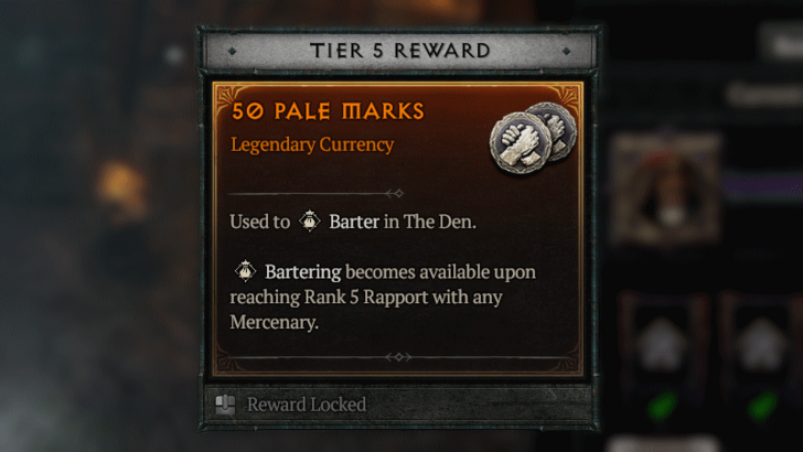 Diablo 4 - Rapport Rewards Bartering Currency
