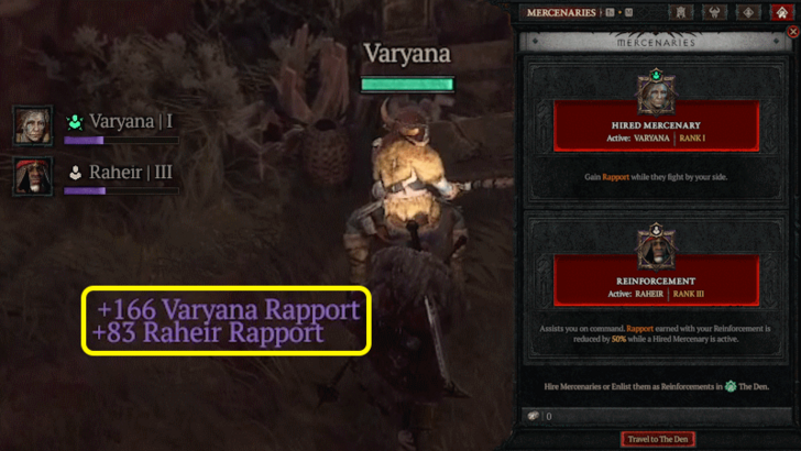 Diablo 4 - Reinforcement Mercenaries Receive Half Experience