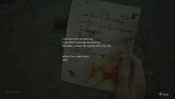 Bowling Alley Code Bloody Note