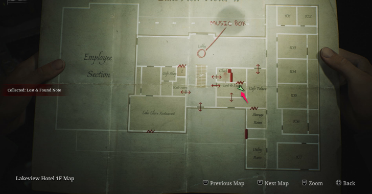 Lost & Found Note map loc