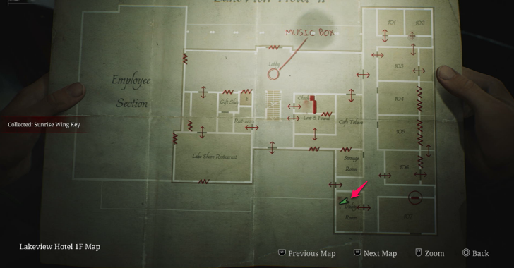 Sunrise Wing Key map loc