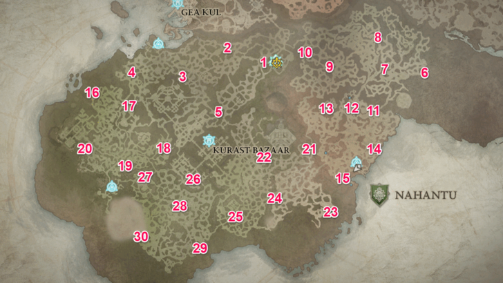 Diablo 4 Tenet of Akarat Locations