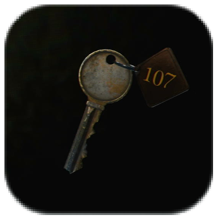 Key to Hotel Room 107 Icon