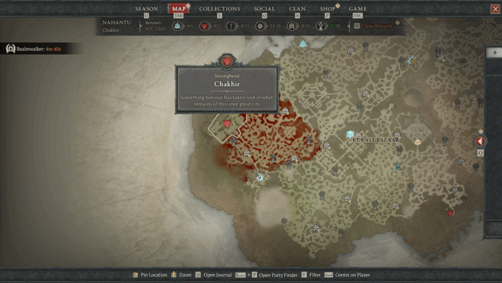 Diablo 4 - Chakhir Nahantu Chakhir Map