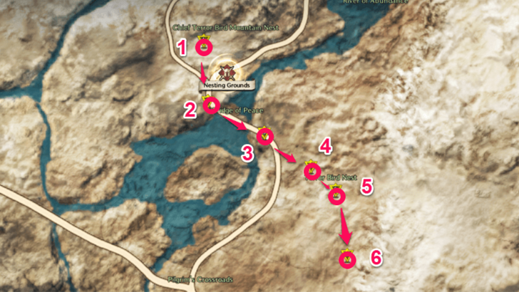 Throne and Liberty Nesting Grounds Route