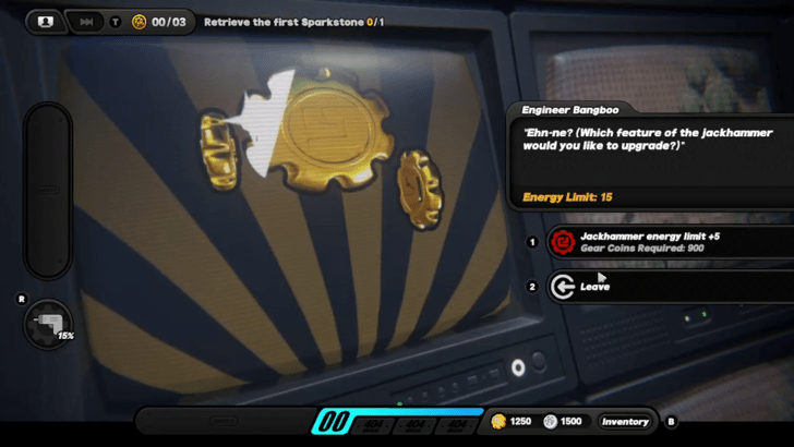 Increase Jackhammer Energy in the Shop