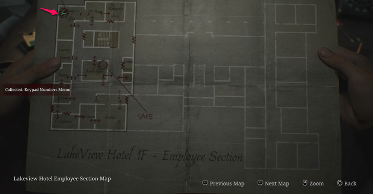 Keypad Numbers Memo map loc