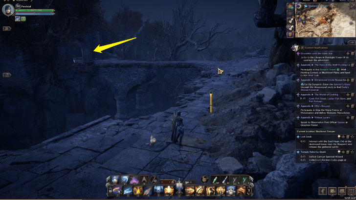 Shattered Temple from Wizard Location