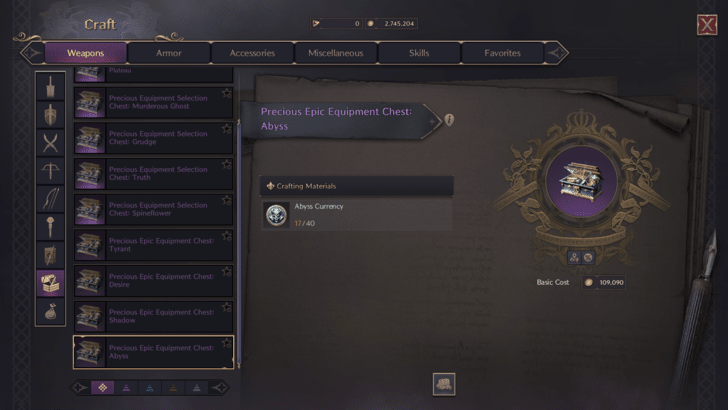 Crafting with Abyssal Currency