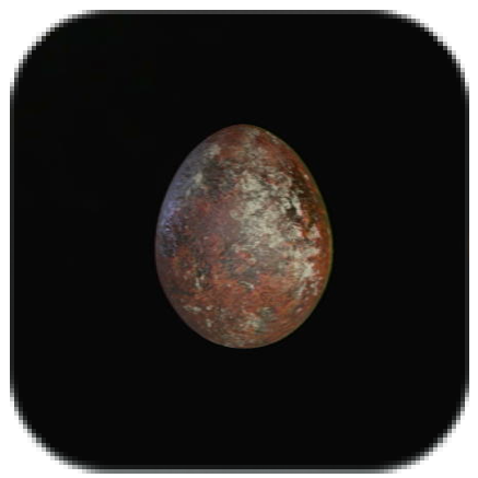 Rust-Colored Egg Icon