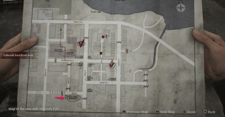 Saul Street Note (2) map loc