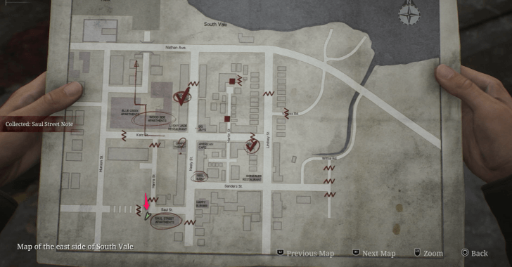 Saul Street Note (1) map loc