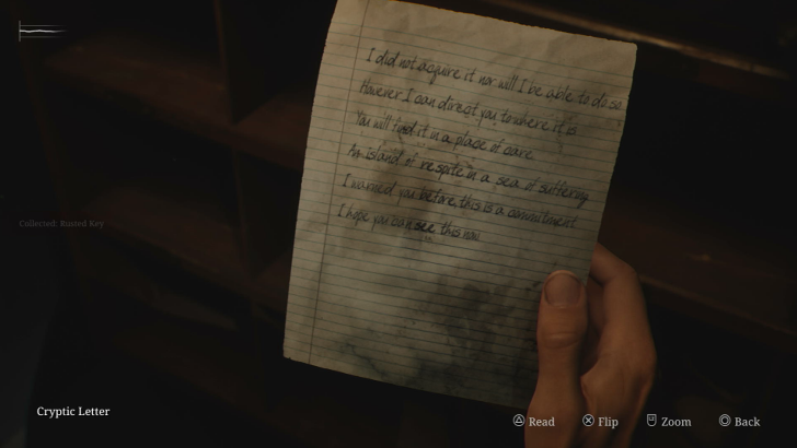 New Game Plus Exclusive Memo Cryptic Letter
