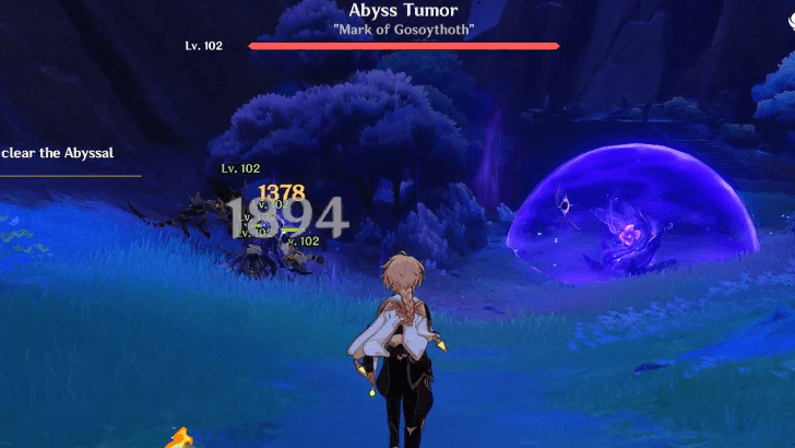 Genshin - Destroy the Abyss Pylons and the First Abyss Tumor