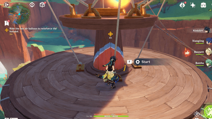 Genshin Impact - The Surging Darkness - 2 Ride the Hot Air Balloon to Reinforce the Hotspot