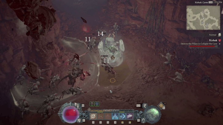 Diablo 4 Use the Collapsing Pillars