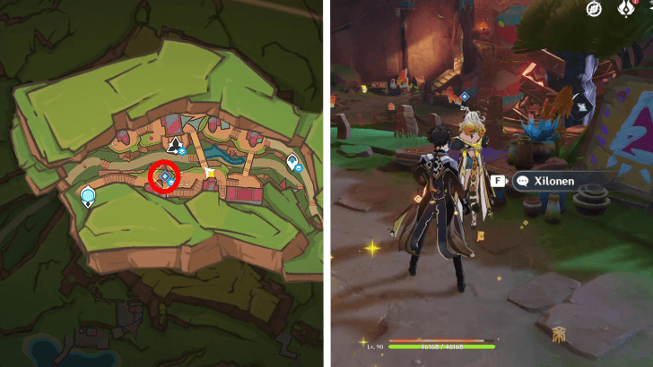 Genshin - Aphid Treasure Trace - Talk to Xilonen