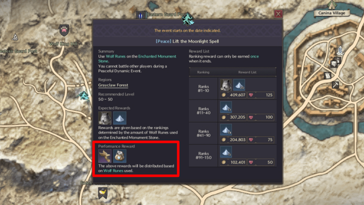 Lift the Moonlight Seal Rewards