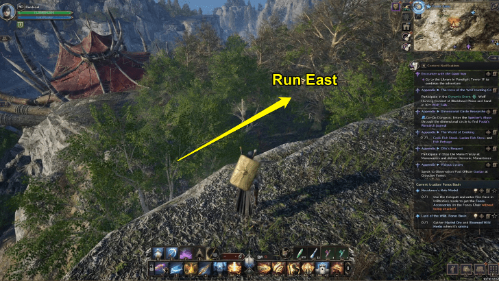 Drop Down and Run East