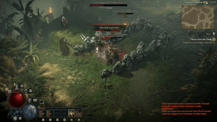 burned knight ambush