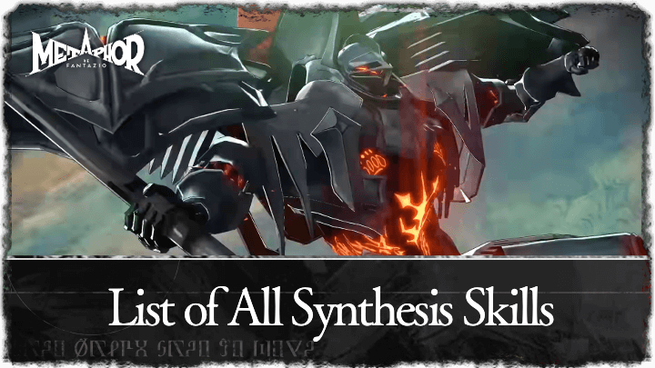 Metaphor ReFantazio - List of Synthesis Skills Top Banner