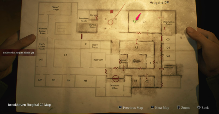 Shotgun Shells Brookhaven Hospital (Otherworld) Map Loc. 1