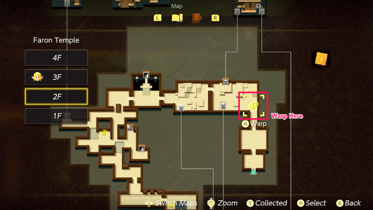Faron Temple Second Dark Room Map
