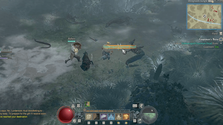 Gather 6 Undamaged Goatman Heads