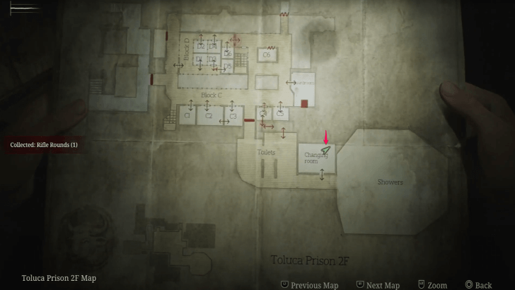 Rifle Rounds Toluca Prison Map Loc. 6