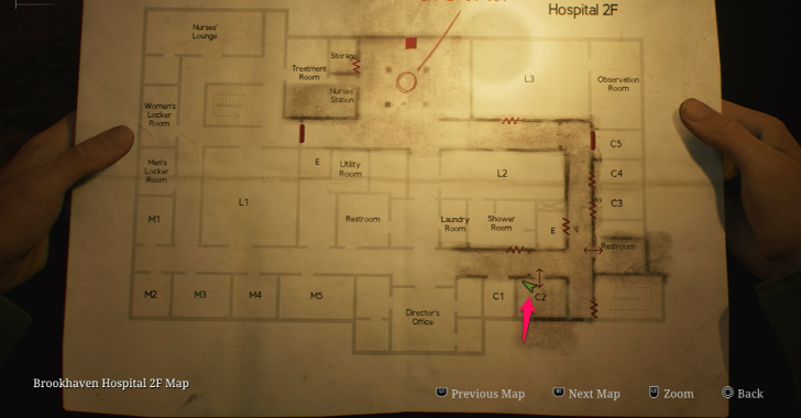 Handgun Ammo Brookhaven Hospital (Overworld) Map Loc. 3
