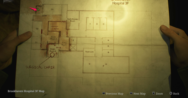 Handgun Ammo Brookhaven Hospital (Overworld) Map Loc. 10