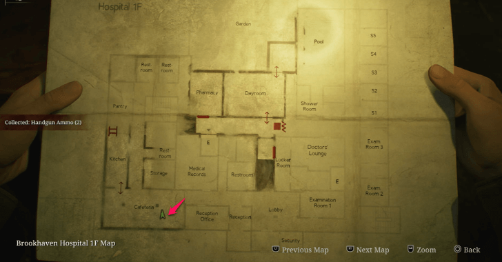 Handgun Ammo Brookhaven Hospital (Overworld) Map Loc. 11