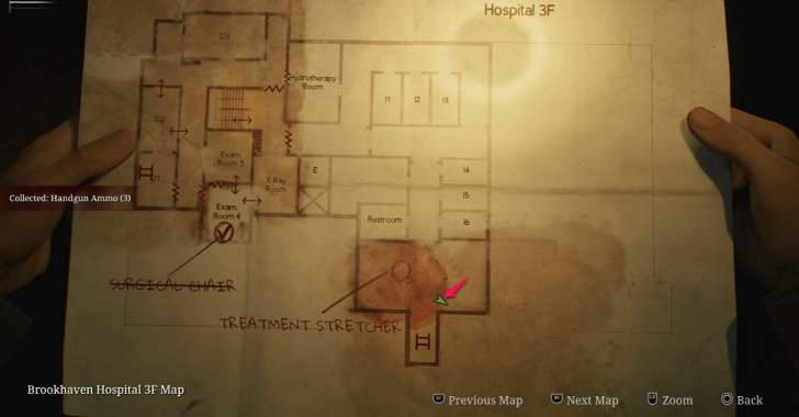 Handgun Ammo Brookhaven Hospital (Overworld) Map Loc. 18