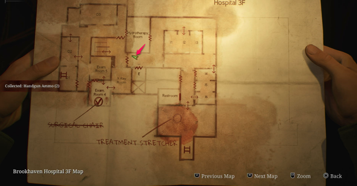 Handgun Ammo Brookhaven Hospital (Overworld) Map Loc. 19