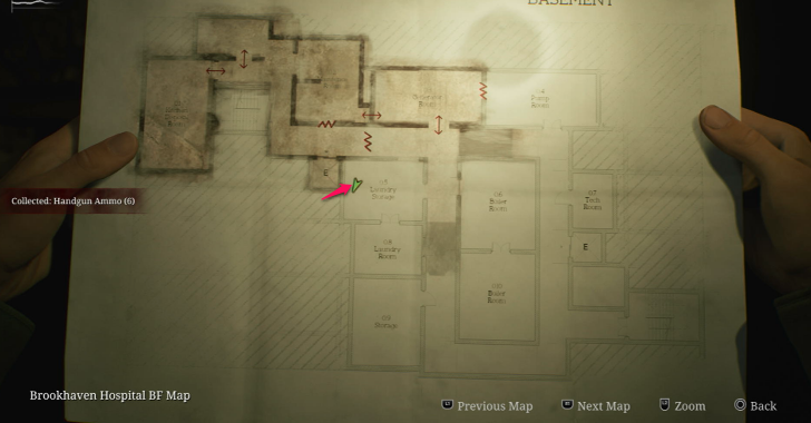 Handgun Ammo Brookhaven Hospital (Overworld) Map Loc. 22