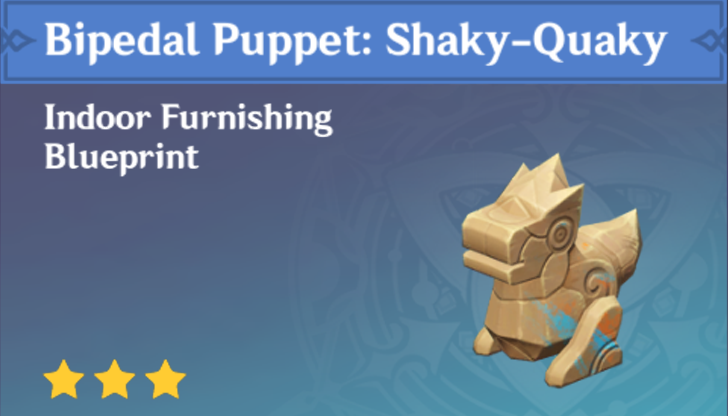 Genshin Impact - How to Get Bipedal Puppet: Shaky-Quaky Furnishing