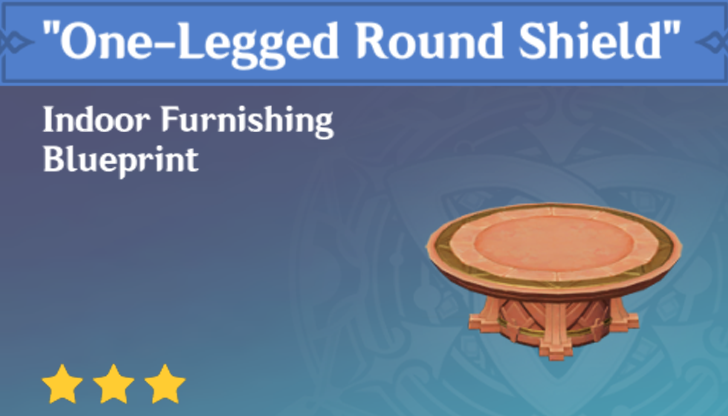 Genshin Impact - How to Get "One-Legged Round Shield" Furnishing