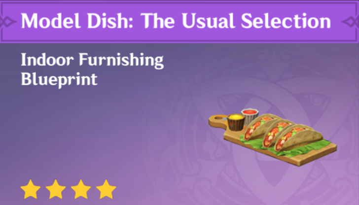 Genshin Impact - How to Get Model Dish: The Usual Selection Furnishing