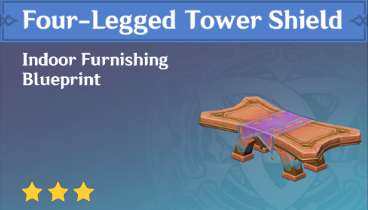 Genshin Impact - How to Get Four-Legged Tower Shield Furnishing
