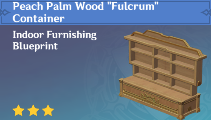 Genshin Impact - How to Get Peach Palm Wood "Fulcrum" Container Furnishing
