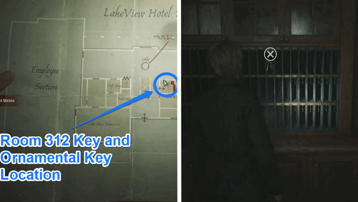 Room 312 Key Location