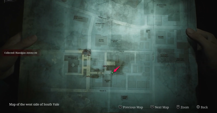 Handgun Ammo South Vale (Otherworld) Map Loc. 4
