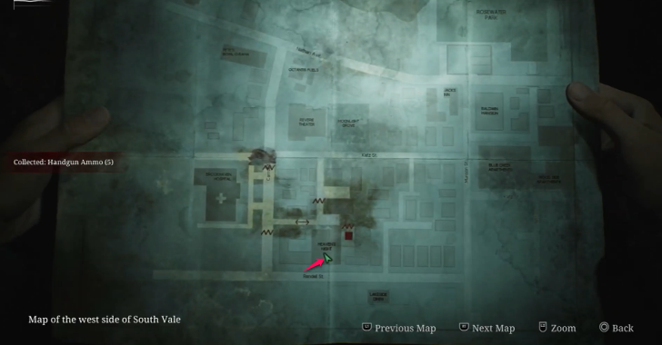 Handgun Ammo South Vale (Otherworld) Map Loc. 6